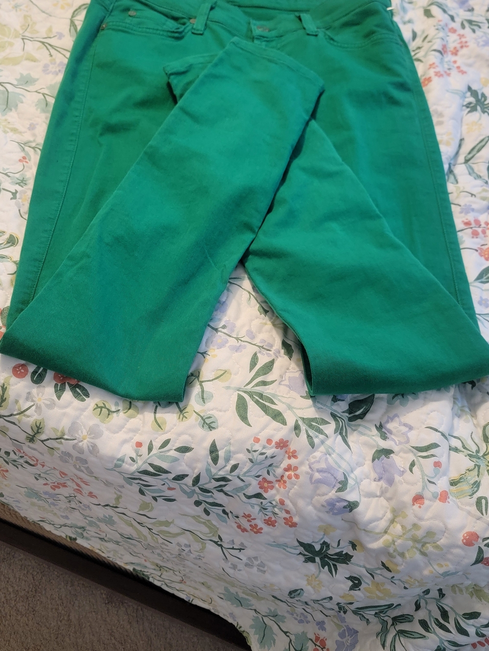 7 For All Mankind Womens Bright Green Jeans